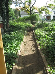 The part of the path that I finished today. 