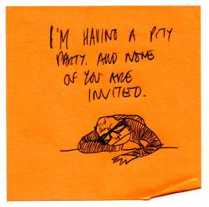Pity Party Invitation to myself.