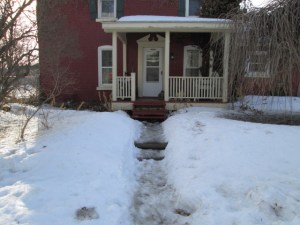 This is how much snow we had left this afternoon after several days of warm temps in the 30s and 40s.