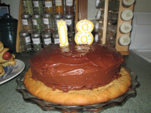JJ's Birthday Cookie Cake from last year.