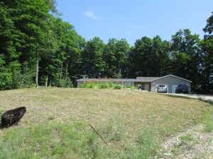 Mowed lawn in front of the house.
