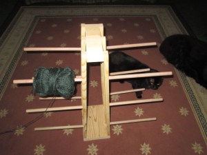 The yarn holder that EJ is making me.