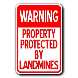 Landmine sign