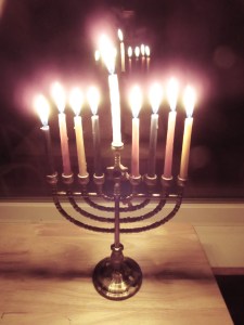 The eighth night of Hanukkah.
