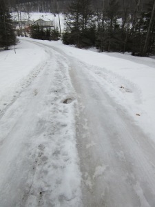Our icy driveway